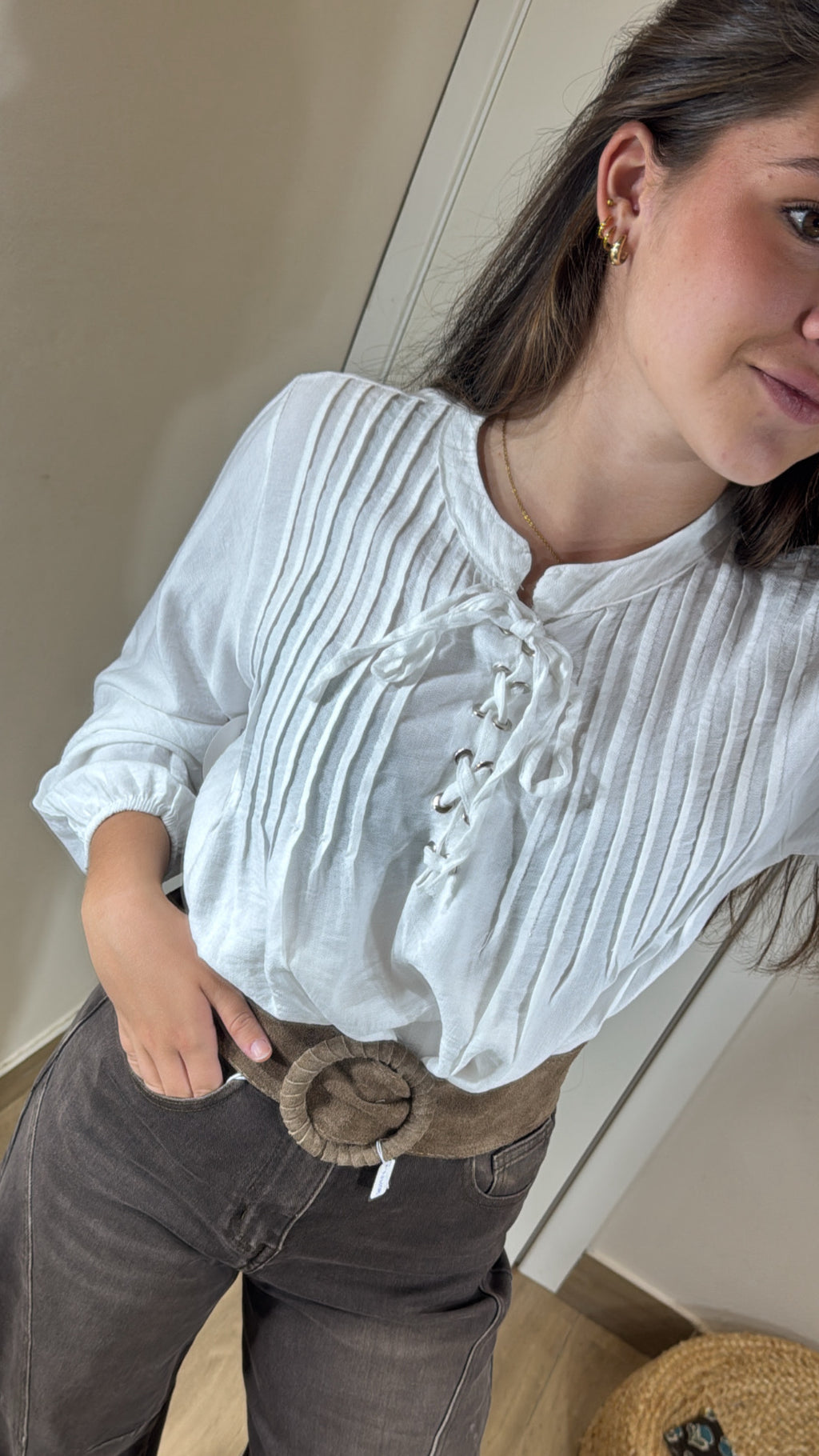 Blusa cordón Blanca