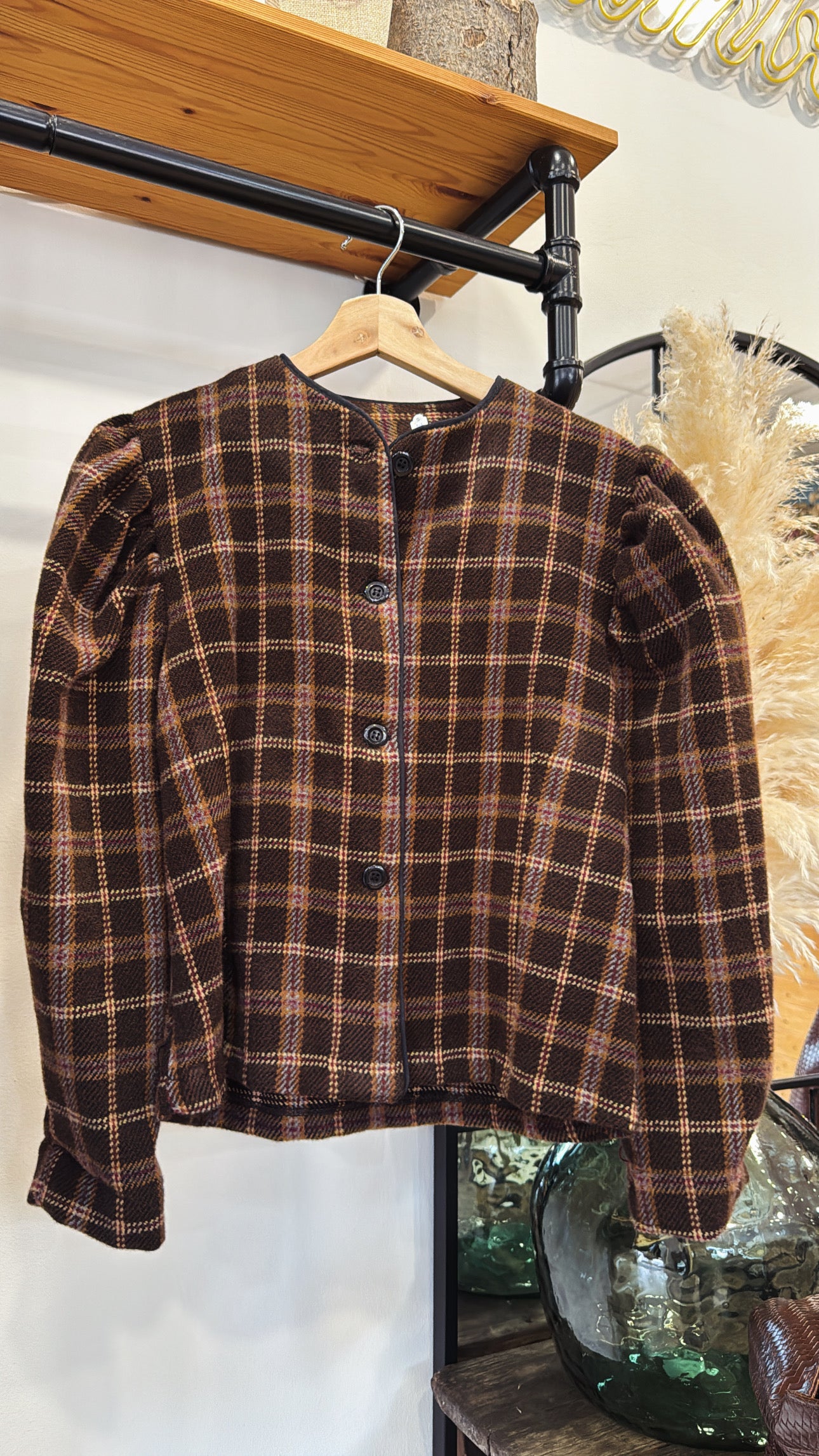 Chaqueta bullón marrón